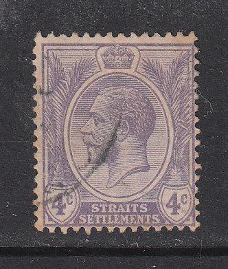 Straits Settlements 1921 Sc 184 KGV 4c violet Used