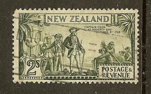 New Zealand, Scott #197, 2sh Captain Cook, Wmk 61, Used