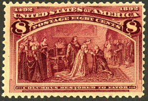 U.S. #236 MINT OG LH CREASES THIN