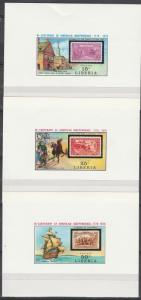 Liberia #705, 707-8  MNH Proofs (A17545)