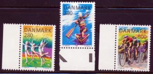 DENMARK 1985 SPORTS SET SCOTT 780-82