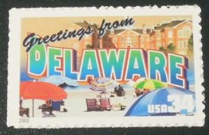 2002 34c Greetings from Delaware Scott 3568 MNH