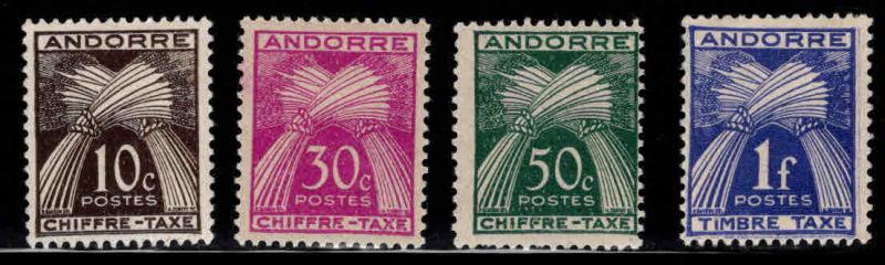 Andorre (French) Andorra Scott J21-24 MH* postage due short set