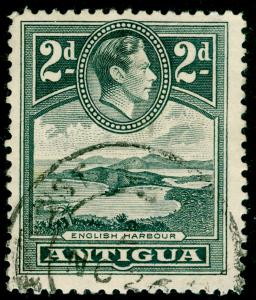 ANTIGUA SG101, 2d grey, FINE USED.