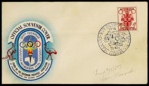 Australia  XVI OLYMPIC GAMES MELBOURNE (1956 ) Official FDC