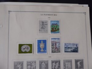 Luxemburg 1874-1966 Stamp Collection on Scott International Stamp Album pages