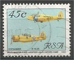 SOUTH AFRICA, 1993 used 45c, Aircraft, Scott 849s
