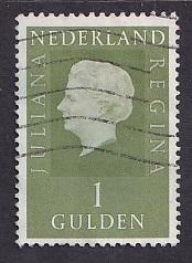 Netherlands   #469  used  1969  Juliana Regina 1g