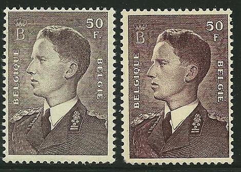 Belgium # 449 + 449a, Mint Hinge.