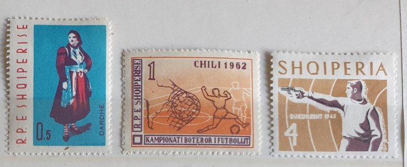 Albania Selection Of 3 Postage Stamps M/M Condition