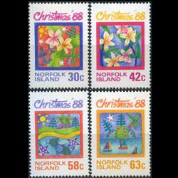 NORFOLK IS. 1988 - Scott# 440-3 Christmas Set of 4 NH