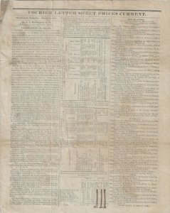 1841 - Charleston Commodity Pricing Letter - Ephemera 1007