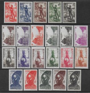 Dahomey 1941, Complete issue, Scott 113-134, VF MLH*OG  (RMD-8)