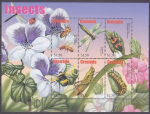 Grenada MNH S/S Insects 2002