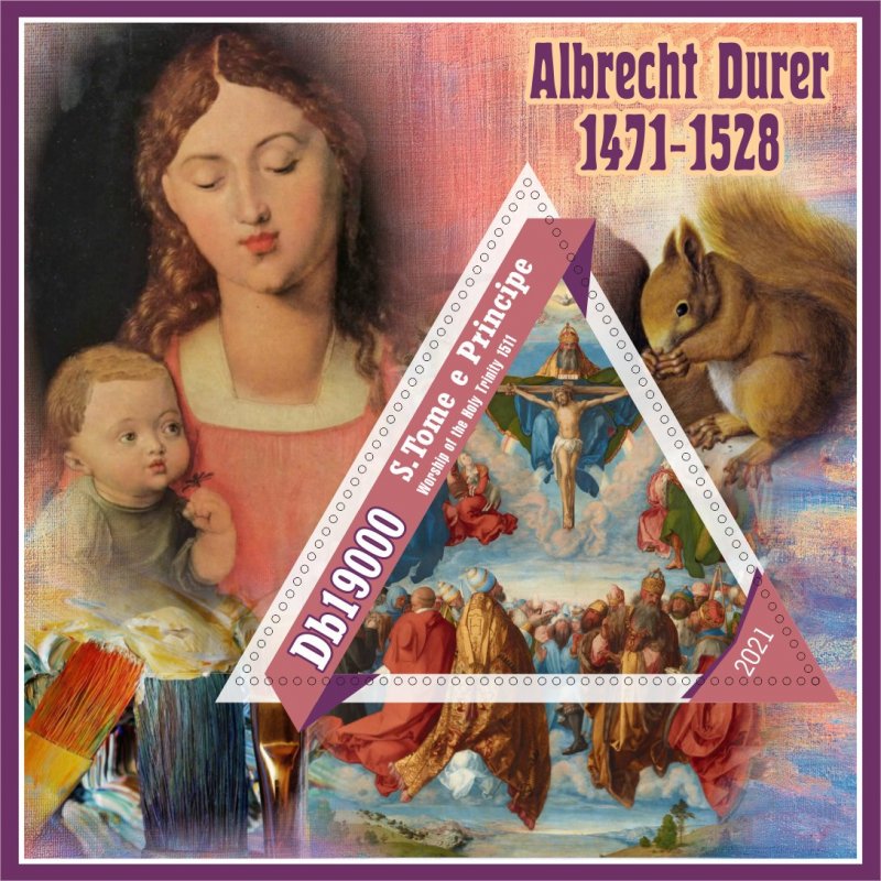 Stamps. Art, painting, Albrecht Durer 2021 8 sheets perforated ** MNH