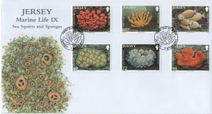 Jersey 2011 FDC Sc 1498-1503 Sea Squirts, Sponges Marine Life IX Set of 6