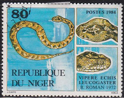 Niger 666 Echis Leucogaster Viper, Snake 1984