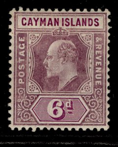 CAYMAN ISLANDS EDVII SG30, 6d dull purple & violet purple, M MINT. Cat £28.