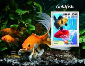 Sierra Leone - 2020 Goldfish on Stamps - Stamp Souvenir Sheet - SRL200530b