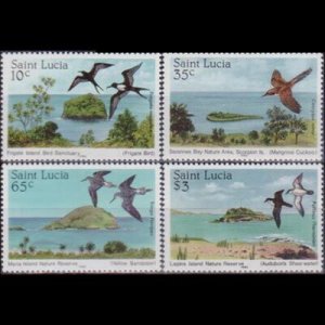 ST.LUCIA 1985 - Scott# 770-3 Birds Set of 4 NH