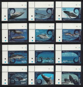 Aitutaki Cetaceans Whales Dolphins 12v Corners 2012 MNH SC#581-592 SG#779=780