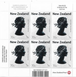 New Zealand 2461-66  2013   set 6    ( Six Inscr blks vf mint nh )