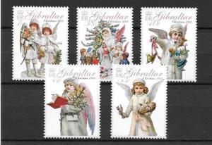 GIBRALTAR MNH SET SC#1029-33 CHRISTMAS SCV$8.50