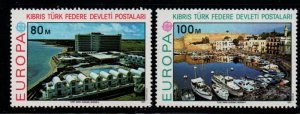 Northern Cyprus Sc 41-42 1977  Europa stamp set mint NH