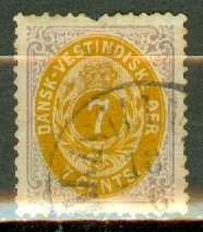 CZ: Danish West Indies 9 used perf fault CV $95