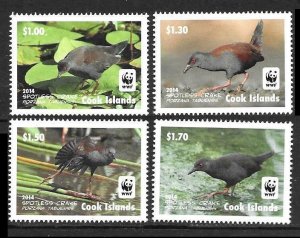 2014 Cook Islands 1993-1996 WWF / Birds 9,90 €