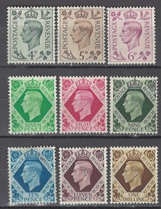 COLLECTION LOT OF #1068 GREAT BRITAIN # 241-8 (MNH) + 266 (MH)  1937+ CV+$42
