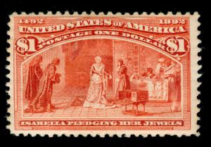 MOMEN: US STAMPS #241 MINT OG LH SOUND