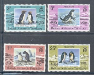 British Antarctic Territory Sc 72-75 1979 Penquins stamp set mint NH