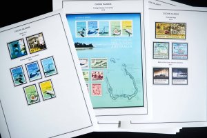 COLOR PRINTED COCOS ISLANDS 1963-2020 STAMP ALBUM PAGES (69 illustrated pages)