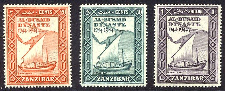 HALF-CAT BRITISH SALE: ZANZIBAR #218-21 Mint NH