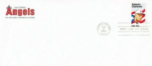 FDC #2097 Roberto Clemente California Angels Baseball Cover Puerto Rico 1984