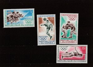 Congo People's Republic  Scott#  C72-C75  MNH  (1968 Mexico City Olympics)