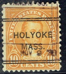 1926 10c 4th Bureau w/DLE PRECANCEL f/HOLYOKE MA (642-243) SCARCE DATED '38!