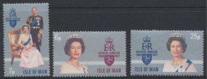 Isle of Man   SC# 96 - 98   MNH   QE II Silver Jubilee    see details/scans 