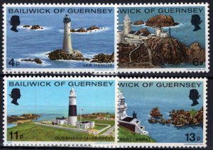 ZAYIX Guernsey 131-134 MNH Lighthouses Ships  021423S129M