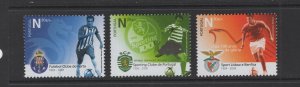 Portugal #2786-88  (2005 Soccer Teams set) VFMNH CV $2.10