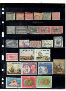 PANAMA COLLECTION ON STOCK SHEET MINT/USED