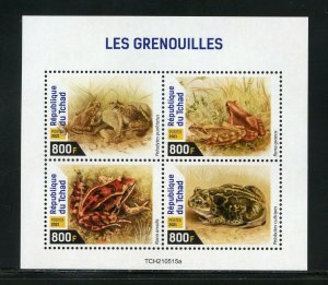 CHAD 2021 FROGS  SHEET MINT NH 