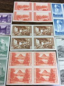 756-65 Farley Center Line Blocks. Superb Mint NH Catalogues $175.