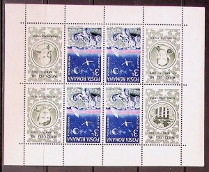 ROMANIA Sc C188 NH MINISHEETS OF 1972 - SPACE