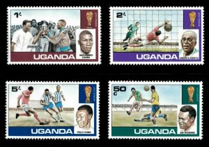 Uganda 1976 - WORLD CUP ARGENTINA - Set of 4 (Scott #181-4) - MNH