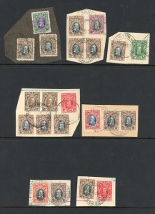 Southern Rhodesia 1931-7 SG 25 2s P12 VFU on 7 pieces cat 126 pounds