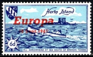 1961 Cinderella Herm Island Europa Overprints Set/6 MNH