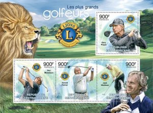 C A R - 2012 - Golfers and Lions Club - Perf 4v Sheet - Mint Never Hinged