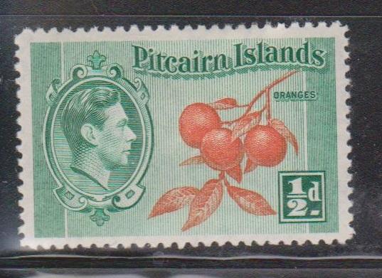 PITCAIRN ISLANDS Scott # 1 MH - KGVI & Oranges